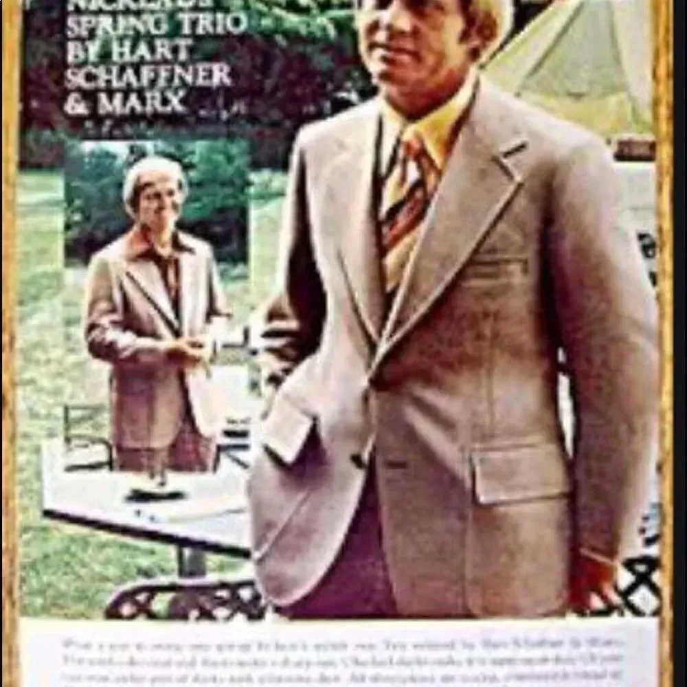 70s vintage Jack Nicklaus dusty blue blazer